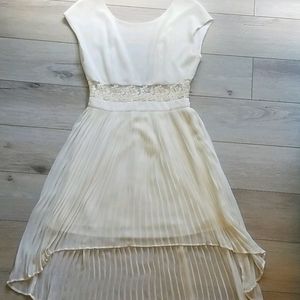 Cream high-low dress